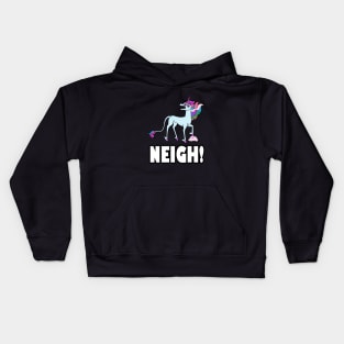 Unicorns Say NEIGH! Kids Hoodie